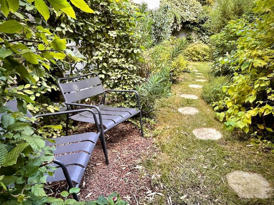 Appartement Cosy, Independant Avec Jardin Meudon Bagian luar foto